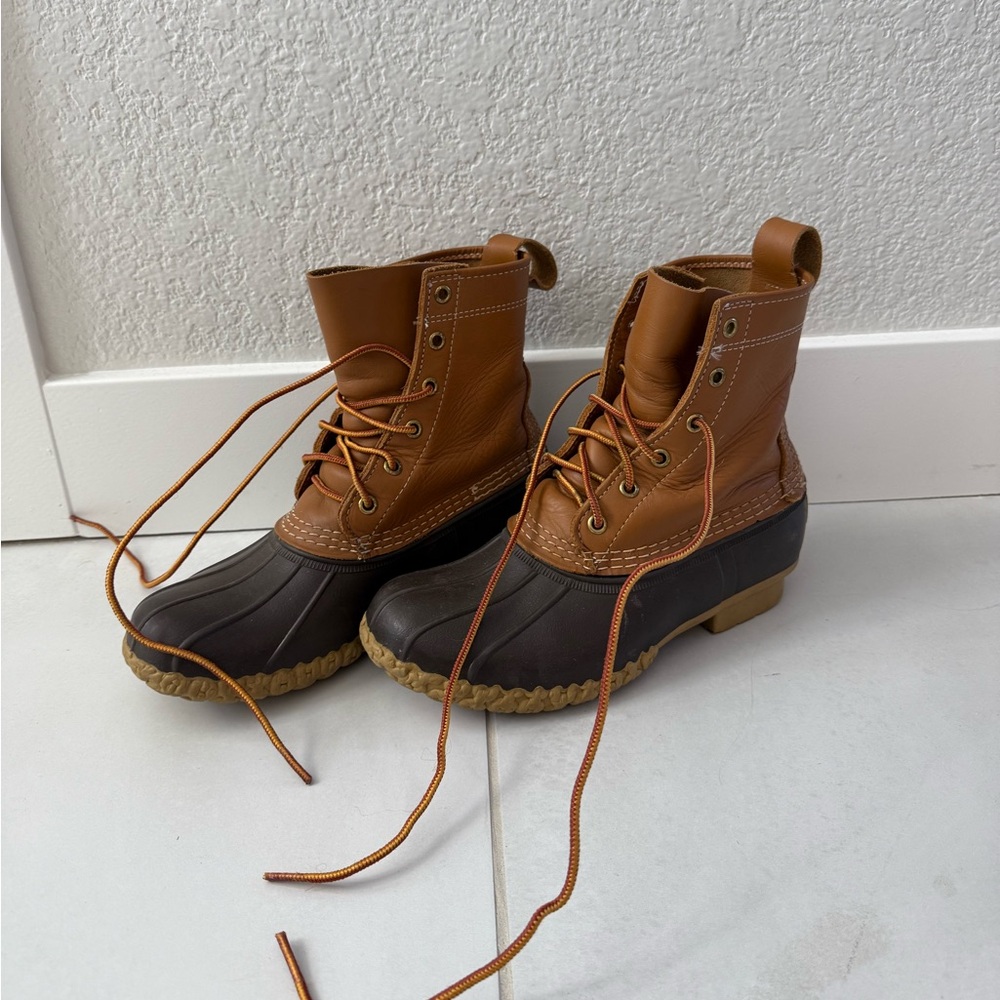 L.L. Bean Brown and Tan Duck Boots